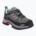 Gyermek túracipők CMP Rigel 2.0 Low Waterproof grey/acquarius/pink fluo