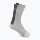Férfi zokni Castelli Castelli Logo 18 Merino Sock silver gray/dark gray
