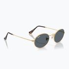 Napszemüveg Ray-Ban Oval arista gold/blue