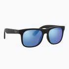 Gyerek napszemüveg Ray-Ban Justin matt rubber black/blue mirror