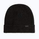 Férfi téli sapka Woolrich Knitted Ribbed Beanie black