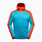 Férfi pulóver La Sportiva Upendo Hoody tropic blue/ cherry tomato