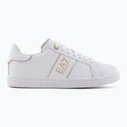 EA7 Emporio Armani Classic Logo teljes fehér/arany részletekkel ellátott cipők