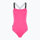 EA7 Emporio Armani Logo Tape One Piece fürdőruha neon rózsaszínű