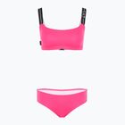 Női kétrészes fürdőruha EA7 Emporio Armani Logo Tape Bikini Top neon rózsaszínű