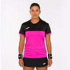 Joma Montreal SS fluor rózsaszín/fekete póló