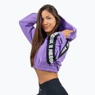 Női pulóver NEBBIA Crop Hoodie Iconic lila