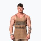 Férfi thermo trikó NEBBIA Washed-Off Stringer Max Out light brown