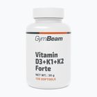 D-vitamin + K-vitamin GymBeam Vitamin D3+K1+K2 Forte 120 kapszula