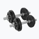 Szabályozható súlyzószett Tunturi Dumbbellset 2x10 kg black