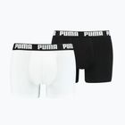 Férfi boxeralsó PUMA Basic 2 db white/black