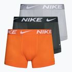 Nike Dri-Fit Essential Micro Trunk boxeralsó 3 db férfi boxeralsó grey/light/orange
