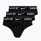 Férfi alsó Nike Dri-Fit Hip Logo Brief 3 darab black/black/black