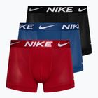 Nike Dri-Fit Essential Micro Trunk boxeralsó 3 db férfi boxeralsó black/red/blue