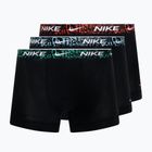 Férfi boxeralsó Nike Everyday Cotton Stretch Trunk 3 pár black/red/aquarius blue/stadium green