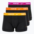 Férfi boxeralsó Nike Everyday Cotton Stretch Trunk 3 pár fekete/arany/piros bíborvörös