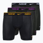 Férfi Nike Everyday Cotton Stretch boxeralsó 3 pár fekete/arany/fekete