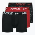 Nike Dri-Fit Essential férfi boxeralsó 3 pár swoosh life print/uni piros/fekete