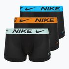 Nike Dri-FIT Cotton Trunk férfi boxeralsó 3 pár fekete menta hab / kék hős / világos kerámia wb