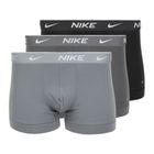 Férfi boxeralsó Nike Everyday Cotton Stretch Trunk 3 pár fekete/vasalt játék/hideg szürke magas fényű texturált wb