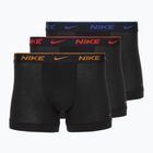 Férfi boxeralsó Nike Everyday Cotton Stretch Trunk 3 pár fekete lig crim/des och/deep night logós derékpánt 3 pár