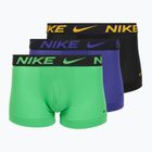 Nike Dri-FIT Cotton Trunk férfi boxeralsó 3 pár deep night/university gold/zöld sokk