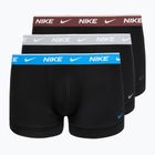 Férfi boxer nadrág Nike Cotton Stretch Trunk 3 pack open black