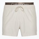 Férfi Calvin Klein Short Double Wb bézs színű fürdőruha