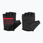 Rogelli Hero II férfi kerékpáros kesztyű fekete/piros/bordó