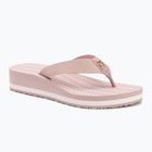 Női flip-flop papucs Tommy Hilfiger Im Th Chainprint Midwedge Sandal foggy pink
