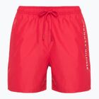 Tommy Hilfiger férfi közepes méretű, húzózsinóros úszónadrág közepes piros