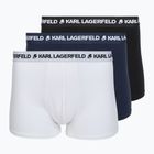 Férfi boxeralsó KARL LAGERFELD Logo Trunk 3 pár black/white/navy