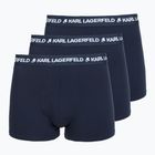 Férfi boxeralsó KARL LAGERFELD Logo Trunk 3 pár navy