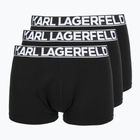 Férfi boxeralsó KARL LAGERFELD Bold Elastic Trunk 3 pár black