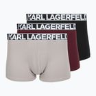 Férfi boxeralsó KARL LAGERFELD Bold Elastic Trunk 3 pár windsor/black/ash