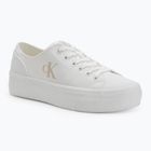 Calvin Klein női edzőcipő YW0YW01763 Vulc Flatform Low Cv MG tripla fényes fehér