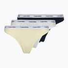 Női tanga Calvin Klein LV00QD5209 Thong 3 pairs shoreline/snow heather/pear sorbe