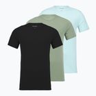 Férfi póló Calvin Klein LV00NB4185 Crew Neck 3 pcs. black in sea spray emb/sea spray in