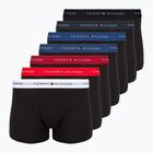 Boxeralsó Tommy Hilfiger Trunk WB 7 pairs blk/mid red/aegean sea/dsrt sky/blu jeans/f r/wht