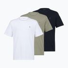 Férfi póló Tommy Hilfiger Cotton Short 3 pack navy blue/utility sage/white
