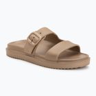 Női papucsok Tommy Hilfiger Double Strap Sandal Pearl safari canvas pearlized