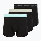 Férfi boxeralsó Calvin Klein 0000U2662G Trunk 3 pairs black in plume wb/black in misty sag