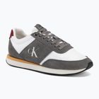 Férfi cipők Calvin Klein HM0HM02212 Retro Runner Bans Leather Suede granite gray/white/rhubarb