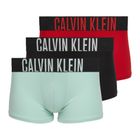 Férfi boxer nadrág Calvin Klein 000NB3775A Trunk black/goji berry/aqua blue
