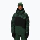 Férfi snowboarddzseki 686 Geo Insulated moss green colorblock