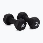 súlyzók adidas 2x2kg fekete ADWT-10002