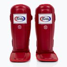 Fairtex In-Step dupla párnázott sípcsontvédő piros