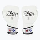 Fairtex stílusos, szögletes sparring boxkesztyű - Locked Thumb fehér