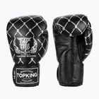Top King Boxing Chain fekete/ezüst bokszkesztyűk