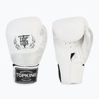 Top King Muay Thai Power Snake fehér/ezüst bokszkesztyű